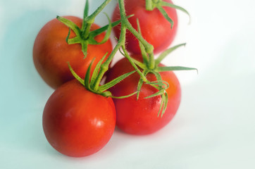 red tomatoes on isolated background, fresh tomatoes, vegetables