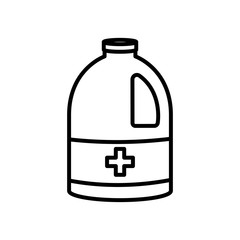 alcohol bottle icon, line style