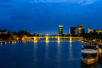 Obraz premium Night shoot of the part of Frakfurt city