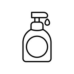 antibacterial gel bottle icon, line style