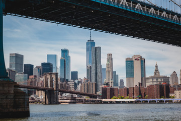 Fototapeta premium Manhattan Bridge i widok na centrum Nowego Jorku