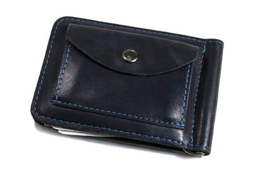 blue wallet wallet leather coin purse