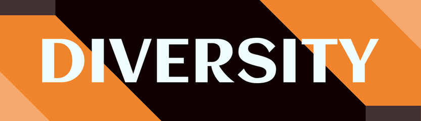 Diversity - text written on simple clear background