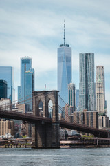 Fototapeta premium Most Brookliński i Manhattan pejzaż
