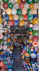 Ceramics in a market in an Arab country