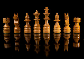 peças de um jogo de xadrez, jogo de muita destreza estratégia e sabedoria.