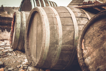 barrels of wine