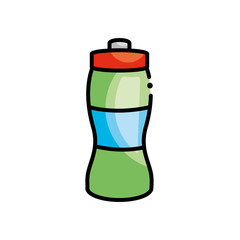 water bottle icon, line color style