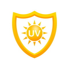 Uv protection. Sun icon symbol. Danger symbol. Uv radiation. Vector stock illustration