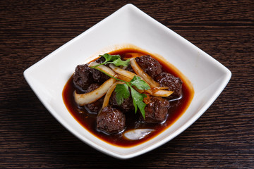 Delicious steam beef meat ball.