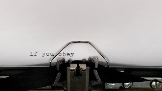 Typing a motivational quote if you obey all the rules, you miss all the fun on a vintage typewriter