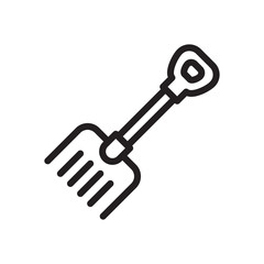 garden fork icon vector symbol template design trendy