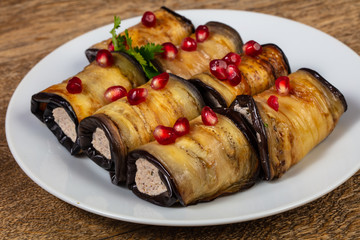 Stuffed eggplant roll