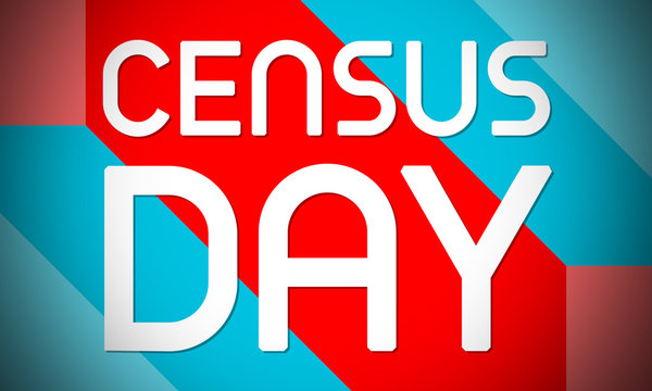 Census Day - Text Written On Colourful Background