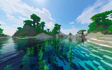 Gardinen Minecraft-Hintergrund © Thomas