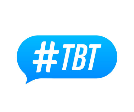 Tbt Hashtag Thursday Throwback Symbol. Vector Stock Illustration.