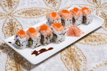 Salmon roll.