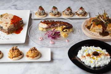 Selection of traditional greek food