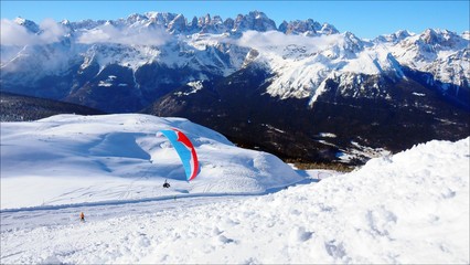 skier in the mountains