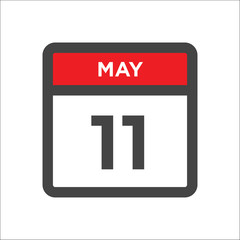 May 11 calendar icon w day of month