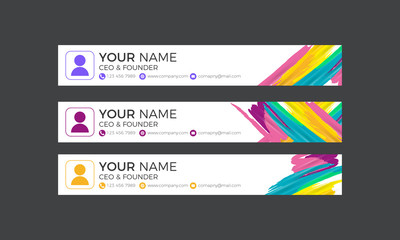 Colorful Email Signature Template