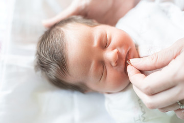 Fototapeta na wymiar Newborn baby