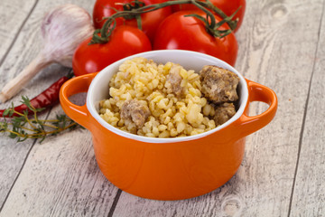 Bulgur with meat