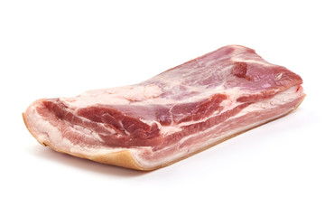 Belly pork meat, isolated on white background