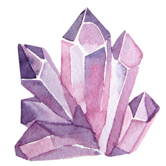 Watercolor magic crystal © Katerin_vin