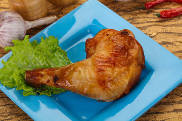 Roasted chicken leg