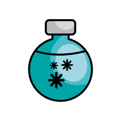 chemical flask with covid 19, line color style