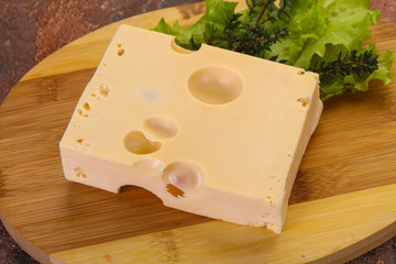 Maasdam cheese brick