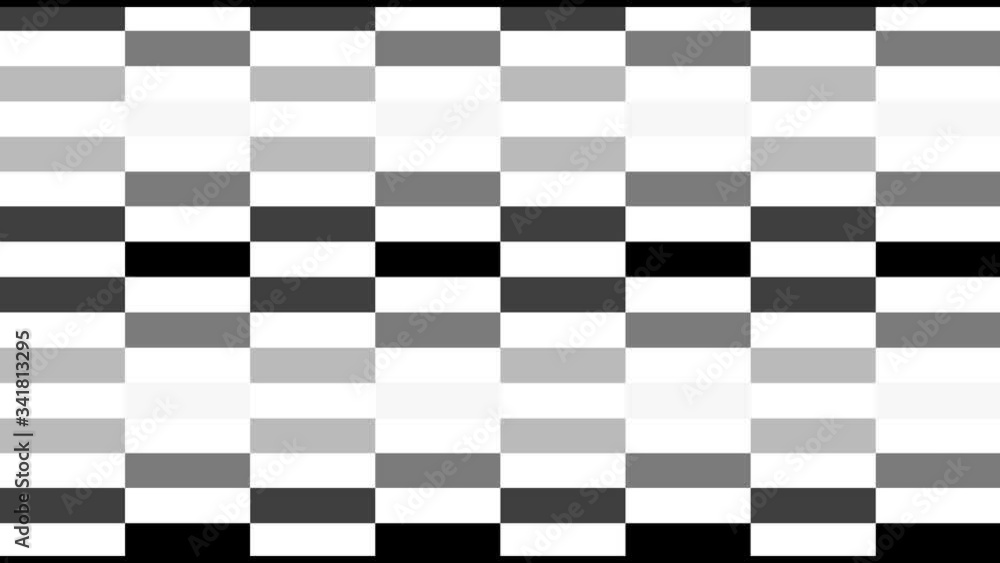 Poster pixelated digital screen texture with a monochromatic black and white random changing pattern. color
