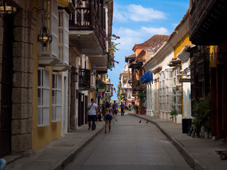 Fototapeta premium Street Cartagena Colombia South America
