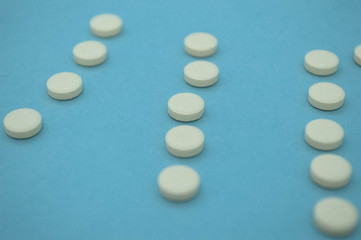 Round medical pharmaceutical medicines for the treatment of diseases and the killing of microbes...