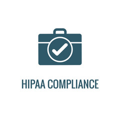HIPAA Compliance icon set with hippa image involving medical privacy