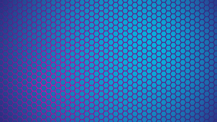 Blue, red gradient hexagonal background