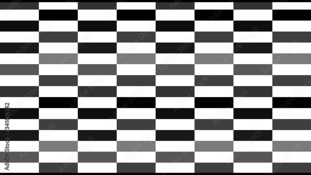 Poster pixelated digital screen texture with a monochromatic black and white random changing pattern. color