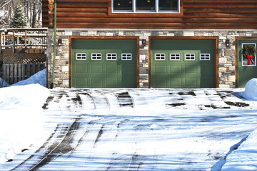 Obraz premium Green Garage Doors