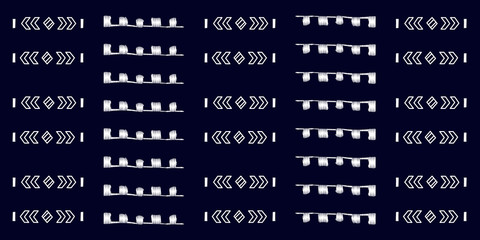 Fototapeta premium White on luxury blue color modern hand drawn pattern. For fabric and textile, wallpaper, packaging.