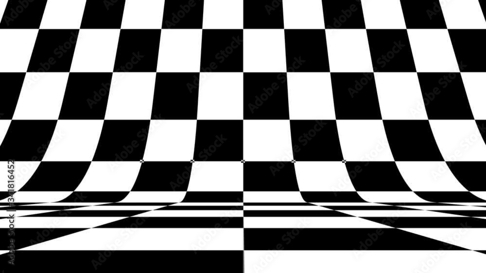 Poster black and white pattern checkers vertical. future geometric patterns motion background