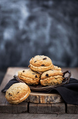 Homemade oatmeal sandwich cookies