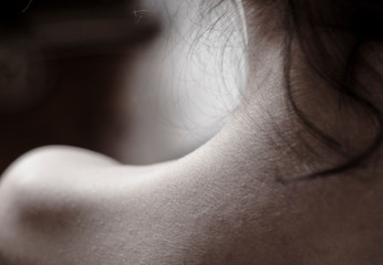 girl's shoulder