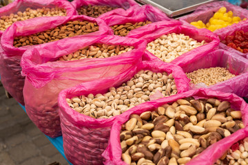 dried fruits and nuts and dried fruits in consumer bags