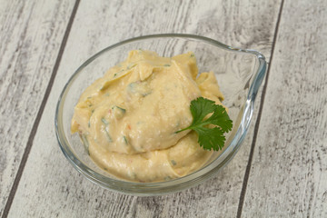 Hummus snack with olive oil