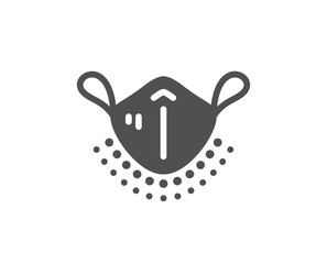 Obraz premium Medical mask icon. Safety breathing respiratory mask sign. Coronavirus face protection symbol. Classic flat style. Quality design element. Simple medical mask icon. Vector