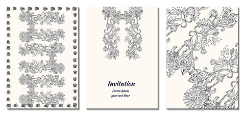 Cover greeting design. Modern template with indian ornament for wedding design or greeting card any purpose.