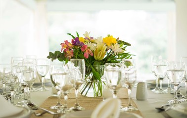Flores en la mesa