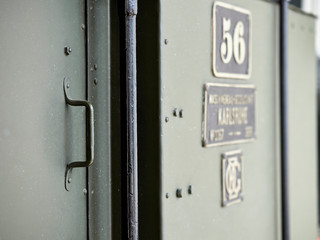 old steam train door