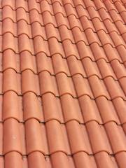 red roof tiles for background or texture